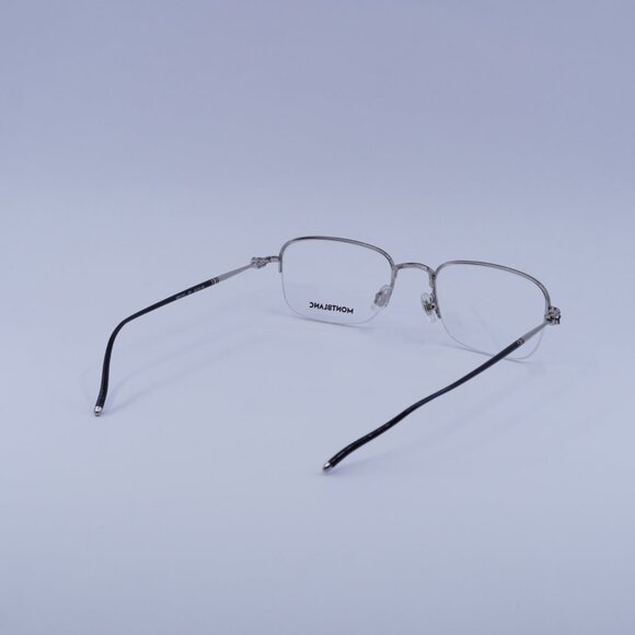 Montblanc MB0131O 001 Eyeglasses Silver/Black 52mm Rectangle Frame - Picture 5 of 11
